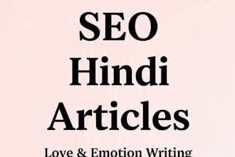 write SEO hindi blog article and website content