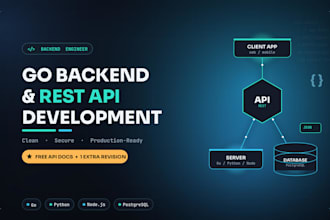 develop golang backend and rest api for your web app