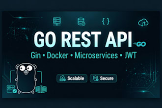 create production go rest API with gin, docker, microservices and jwt