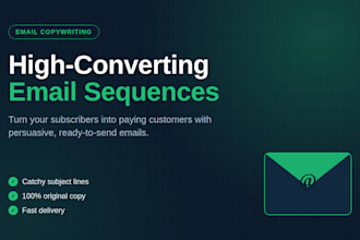 write a high converting email sequence for your business