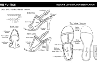 design sandal tech pack luxury shoe footwear tech pack heels boot design