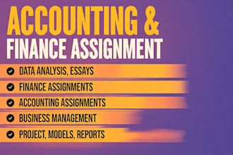 provide ca accounting and financial assigned, management accounting