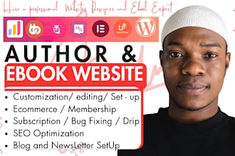design author website ebook website book author website author landing page