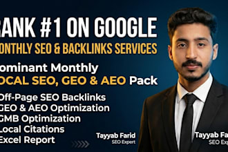 monthly website local off page, GEO, aeo, SEO backlinks