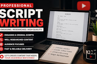 write professional youtube scripts for your channel