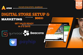 do payhip stan website store marketing digital products gumroad beacons ai