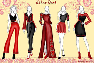 design creative fashion concepts and clothing graphics