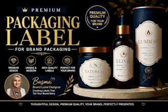 design premium product label stickers for packaging