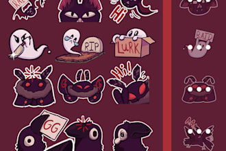 hand drawn customized emotes