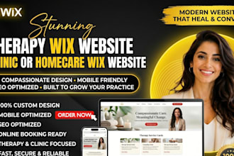 create therapy wix website clinic or homecare wix website
