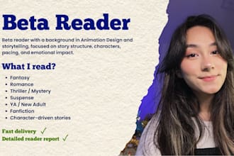 beta read your manuscript with detailed story analysis