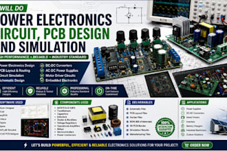 do power electronics circuit, pcb design and simulation