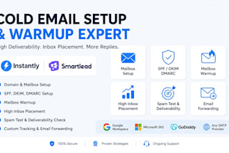 setup cold email campaign, warmup, with inbox placement