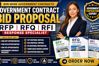rfp rfq rfi opportunities and write winning government contract bid proposal