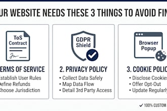 draft a compliant privacy policy and terms of service