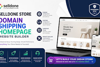 setup selldone store domain configuration shipping  homepage website builder