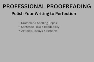proofread, edit and polish your english documents