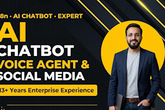 build n8n ai chatbot, ai voice agent and social media automation workflow