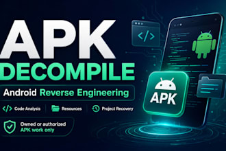 do android apk reverse engineering, decompile analysis, and project recov