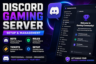 create and set up a professional discord gaming server