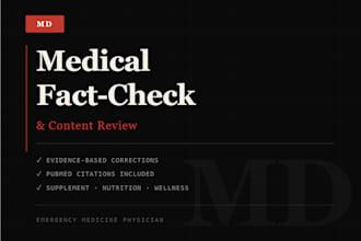 medically fact check review your health nutrition or supplement content as MD