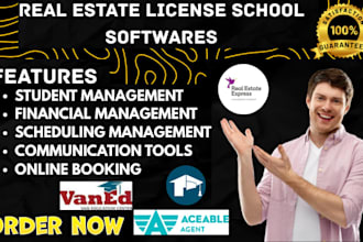 setup crm real estate license school software via aceableagent vaned