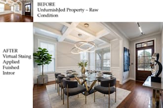 do realistic virtual staging and virtual renovation for real estate photos