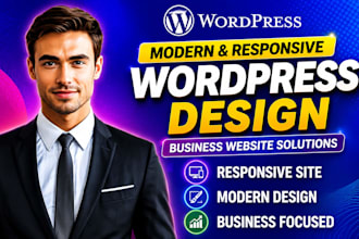 wordpress design, responsive site, modern website, business website