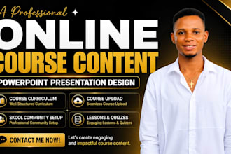 create online course content, ebook course creation, course curriculum, ppt