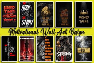 design fantastic motivational wall art designs, success and quotes posters