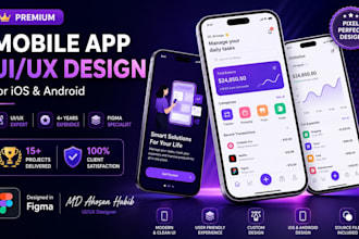design premium app UI UX for ios and android