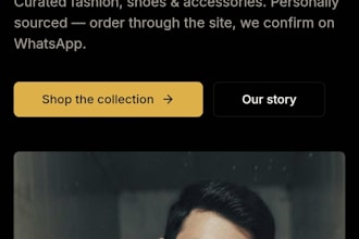 build a professional e commerce website with whatsapp checkout