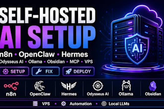setup n8n openclaw hermes odysseus ai ollama obsidian vault memory n8n mcp vps