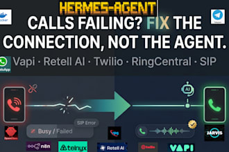 fix n8n hermes agent openclaw vapi retell twilio voice jarvis ai agent calls sip