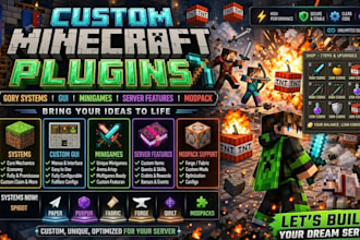 create custom minecraft plugins smp systems gui minigames