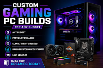 create a custom gaming PC build for you based on your budget