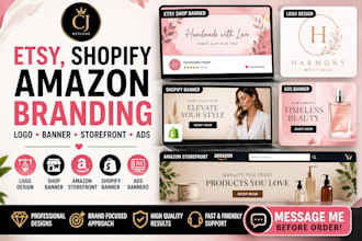 design etsy shopify amazon banner logo and branding