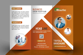 design professional business brochure, trifold brochure design