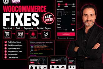 fix woocommerce checkout, cart, product page or payment issues