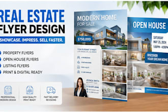 design real estate flyer, property flyer and realtor marketing kit