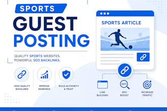 provide elite sports blogger outreach and guest posting