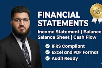 prepare income statement, balance sheet and cash flow statement