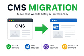 migrate cms website to wordpress with SEO and content joomla drupal wix pages