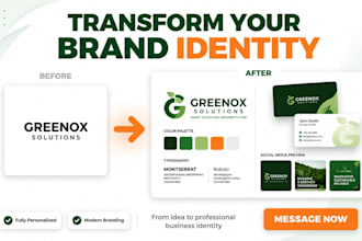 design canva branding kit, logo design, brand board, business identity