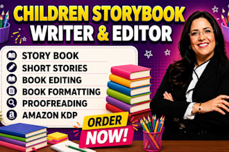 edit and proofread children book, kids story , picture book for KDP
