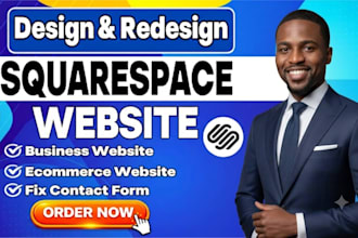 build squarespace website design or redesign fix contact form and do site SEO