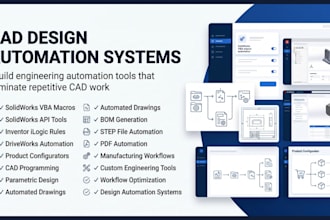 automate solidworks vba, inventor ilogic and cad design workflows