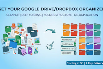 organize, clean, and structure your google drive or dropbox