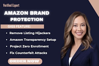 do amazon brand protection, transparency setup, and remove listing hijackers