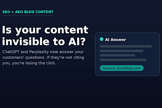 create SEO, aeo optimized content that helps drive leads and accelerate revenues